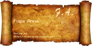 Fuga Anna névjegykártya