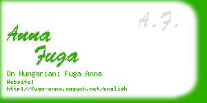 anna fuga business card